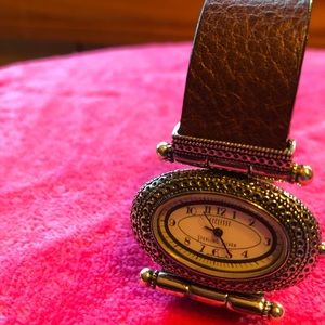 Ecclissi Sterling Silver Ladies Watch Leather Band